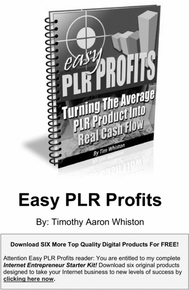 Product picture Easy PLR Profits